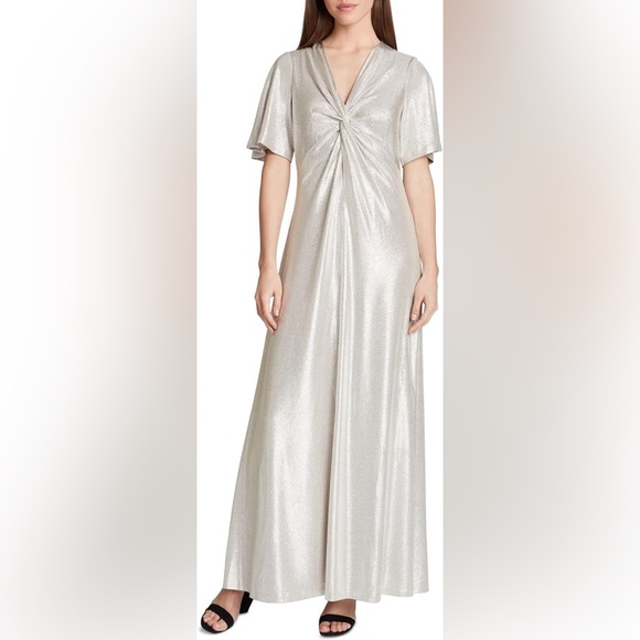 Tahari Silver/Gold Evening gown - Picture 1 of 6
